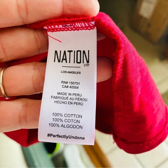 Nation LTD Mallory Flutter Sleeve Mini Dress in Heartbreaker Size Small Cotton - Picture 5 of 6